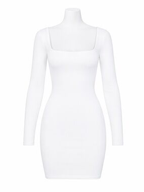 Aritzia contour square neck long sleeve mini dress